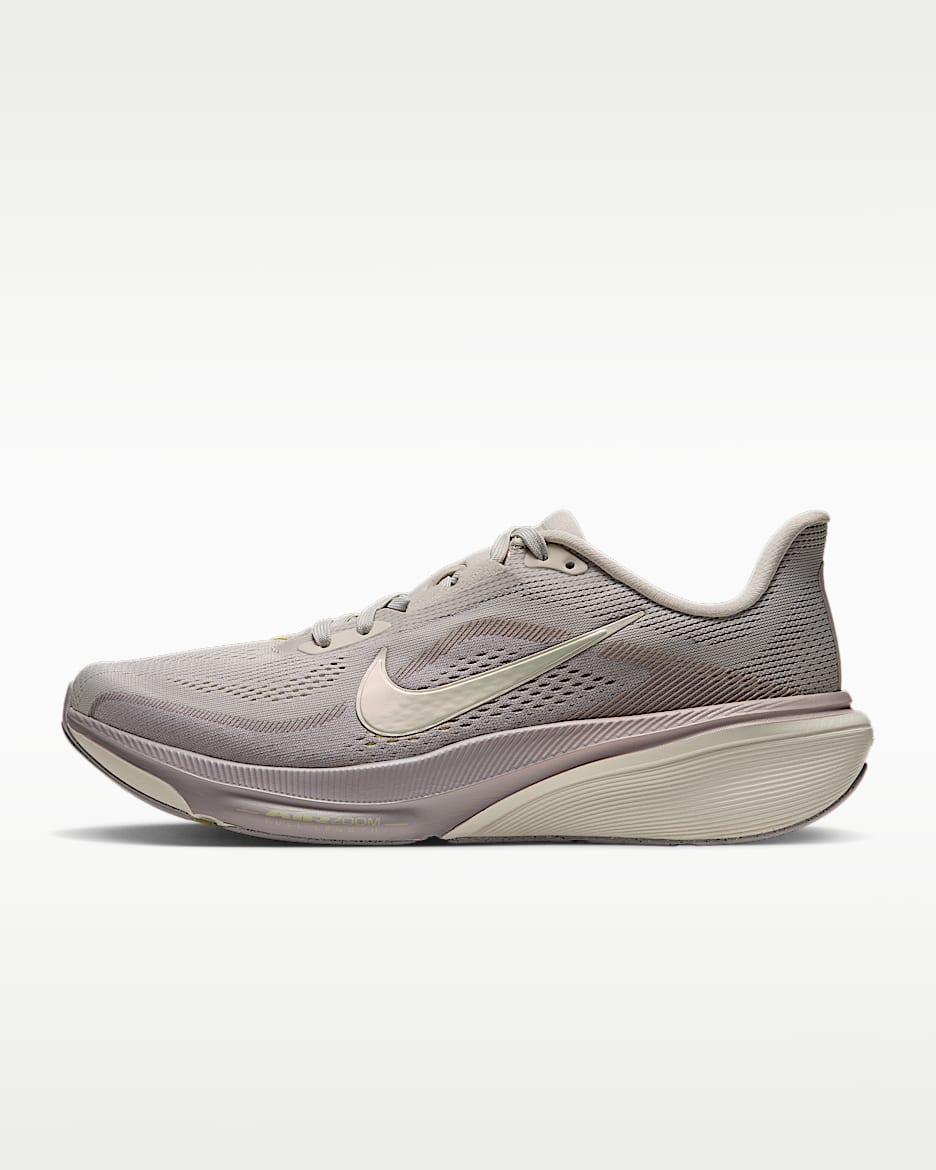 Nike Pegasus 42 耐克飞马女子公路跑步鞋 - 浅骨色/银紫/微粒玫瑰红/帆白