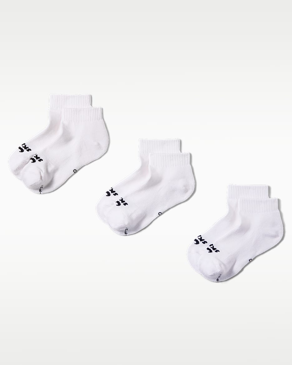 NikeSKIMS Dri-FIT 女子速干运动短袜(3 双) - 多色/NSKM Snow/NSKM Obsidian
