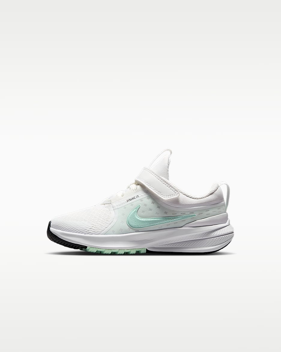 Nike Star Runner 5 耐克摘星号幼童跑步鞋 - 山峰白/黑/微绿/北极绿