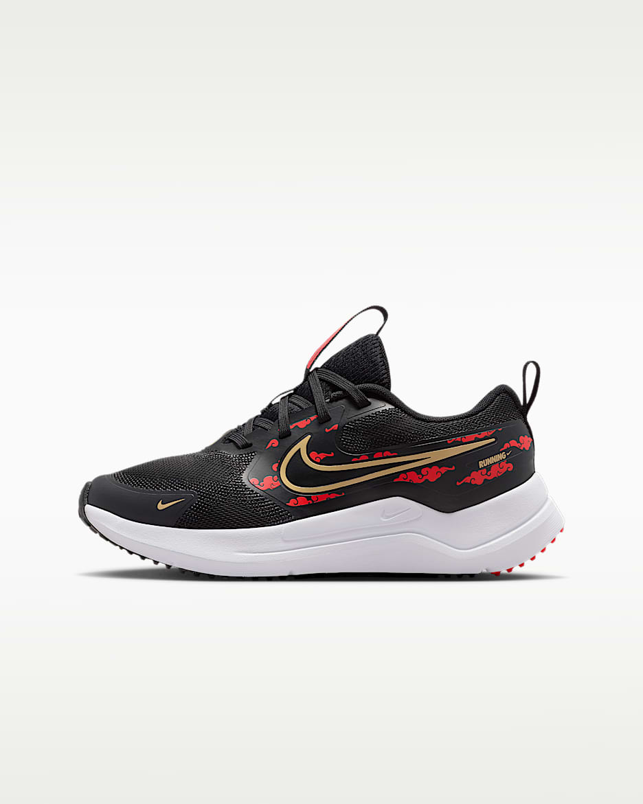 Nike Cosmic Runner 耐克宇宙一号大童公路跑步鞋 - 黑/大学红/金属色