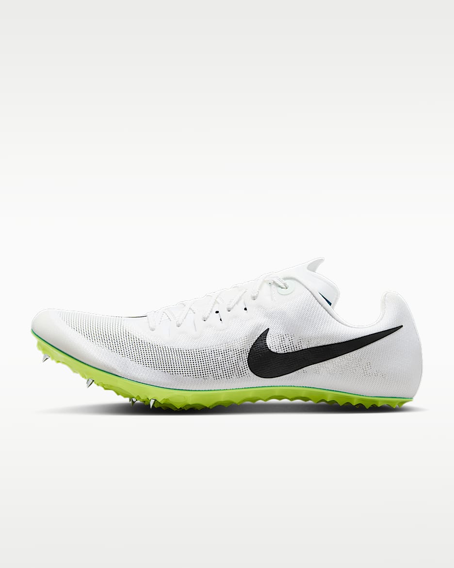 Nike Zoom JA Fly 4 男子田径短跑钉鞋 - 白色/亮杉木绿/电子藻绿/黑