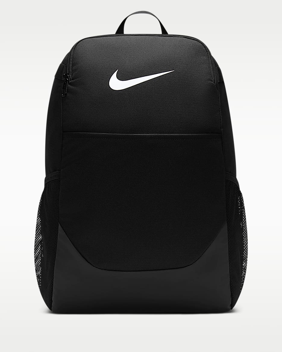 Nike Brasilia 双肩包 - 黑/黑/白色