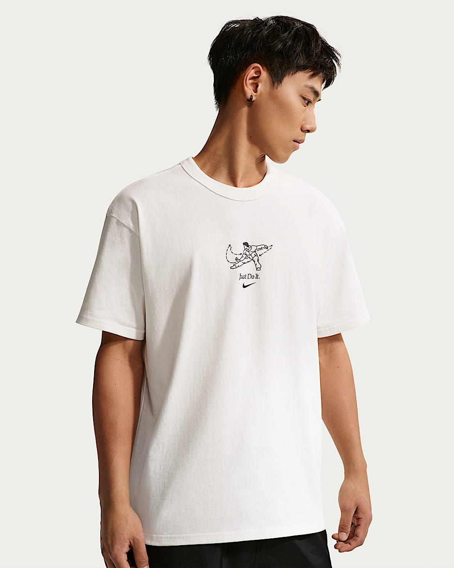 Nike Sportswear 男子印花T恤 - 帆白