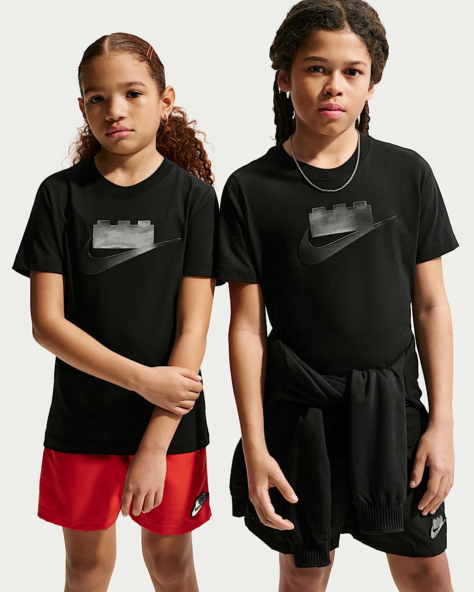 Nike x LEGO® Collection 大童短袖T恤 - 黑