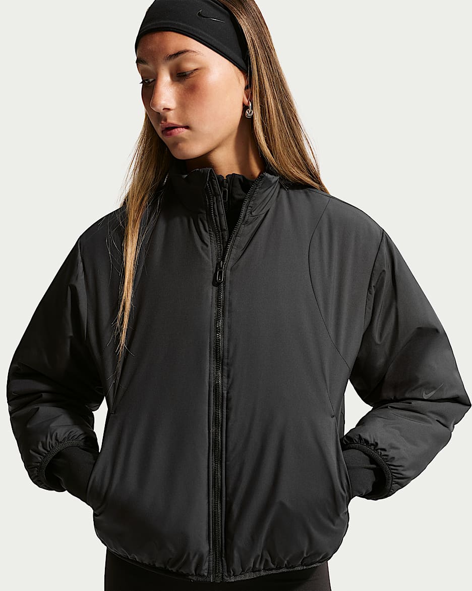 Nike MAVN Storm-FIT 耐克好动心系列大童(女孩)防风拒水保暖夹克 - 黑