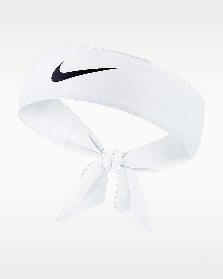 NikeCourt 速干网球头带（1 条） - 白色/黑