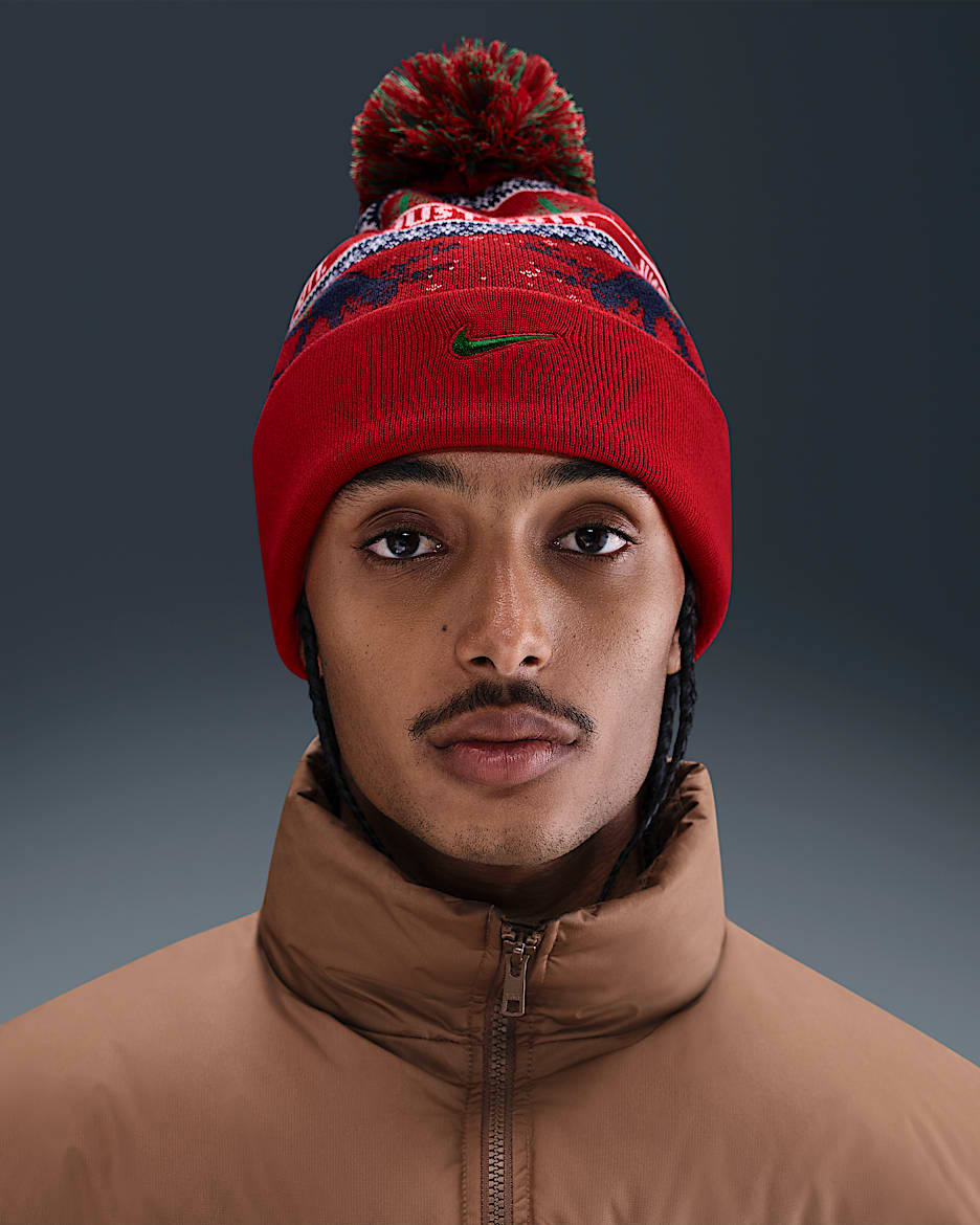 Nike Peak 冬季款针织帽 - 大学红/深藏青/松绿/松绿