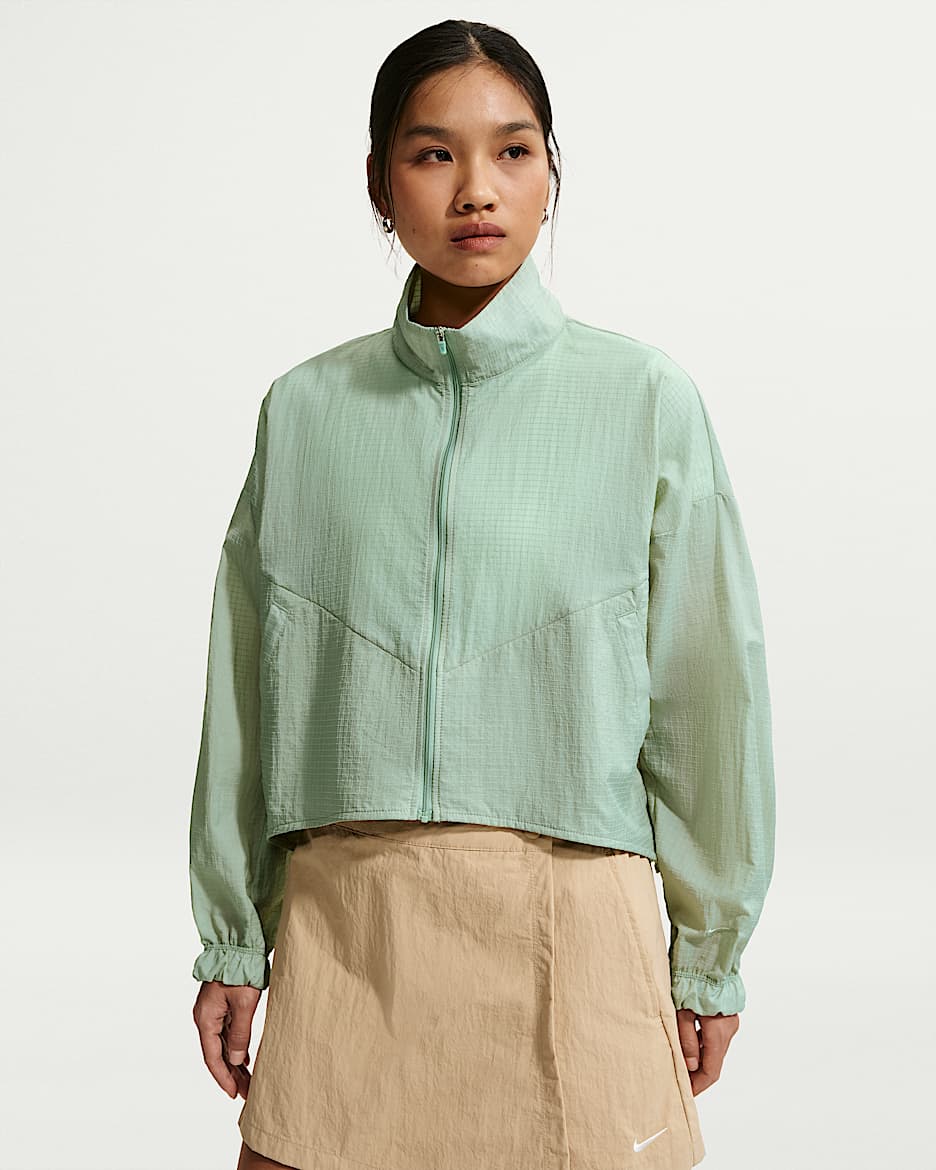 Nike Sportswear 女子 Oversize 风轻盈不易撕裂夹克 - 温和灰绿/温和灰绿