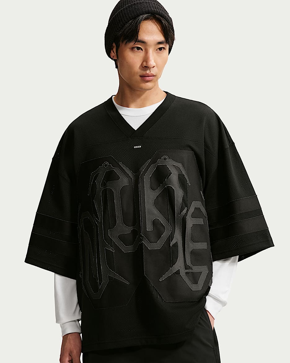 Nike Sportswear 男子 Oversize 风短袖球衣 - 黑/冰银/暗烟灰