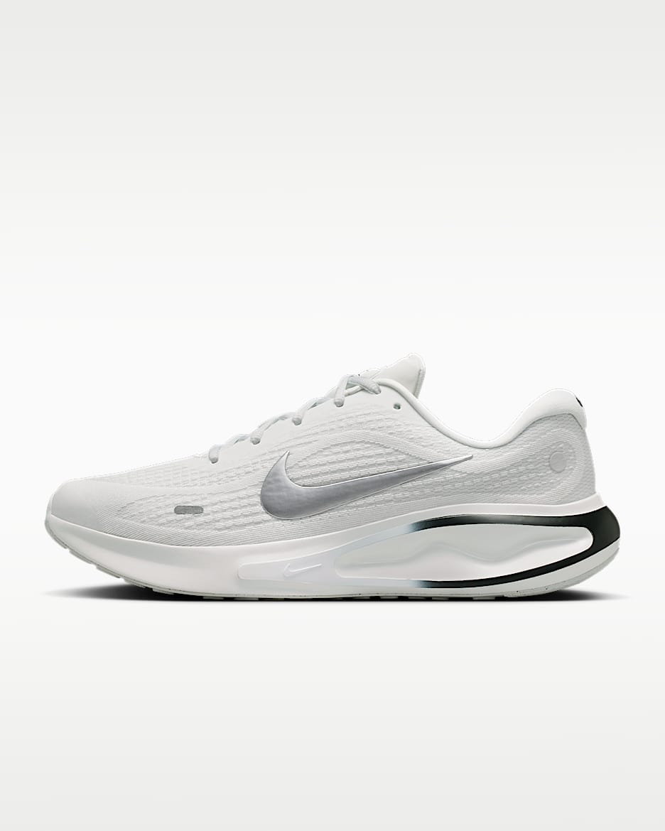 Nike Journey Run 男子透气公路跑步鞋 - 山峰白/黑/白色/金属银