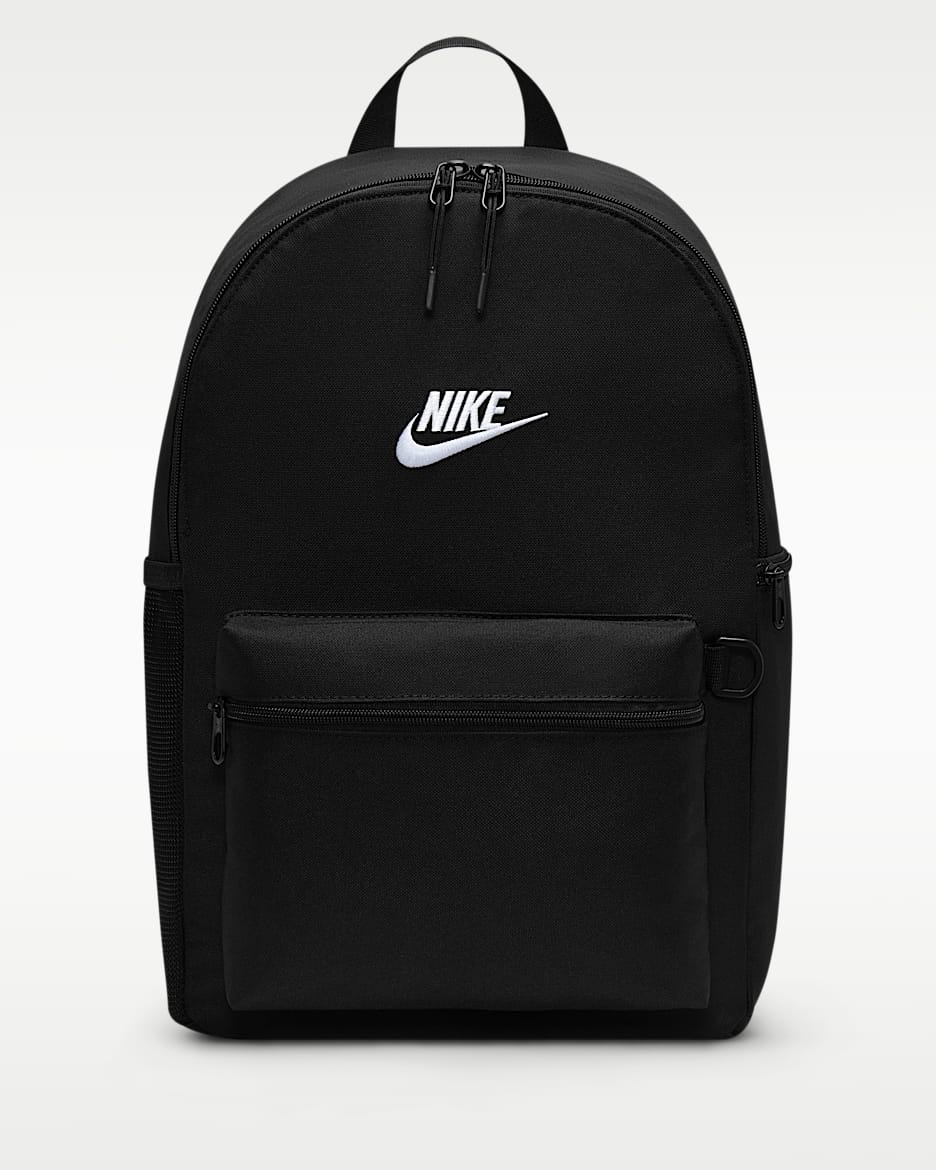Nike Heritage 2.0 双肩包 - 黑/黑/白色