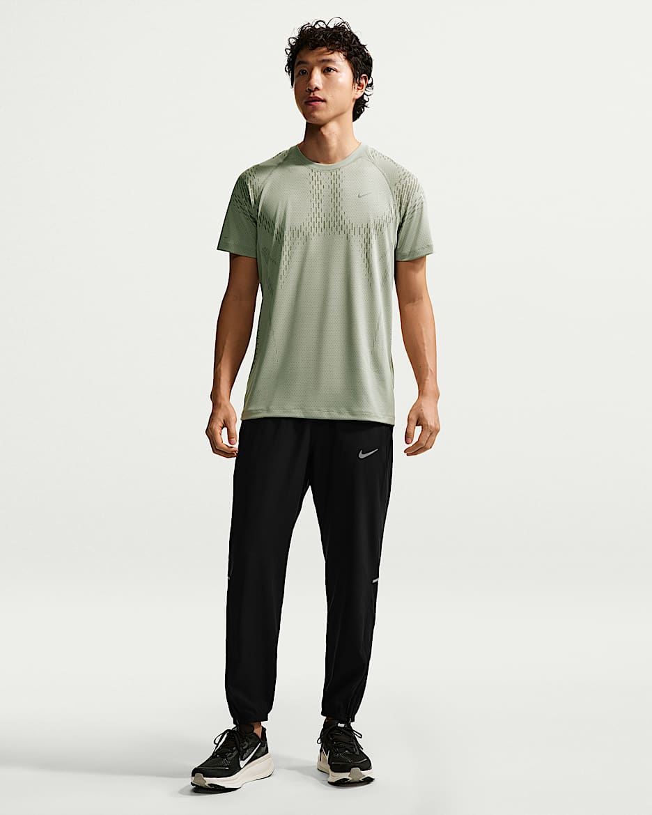 Nike Miler Dri-FIT 男子速干梭织跑步长裤 - 黑/黑