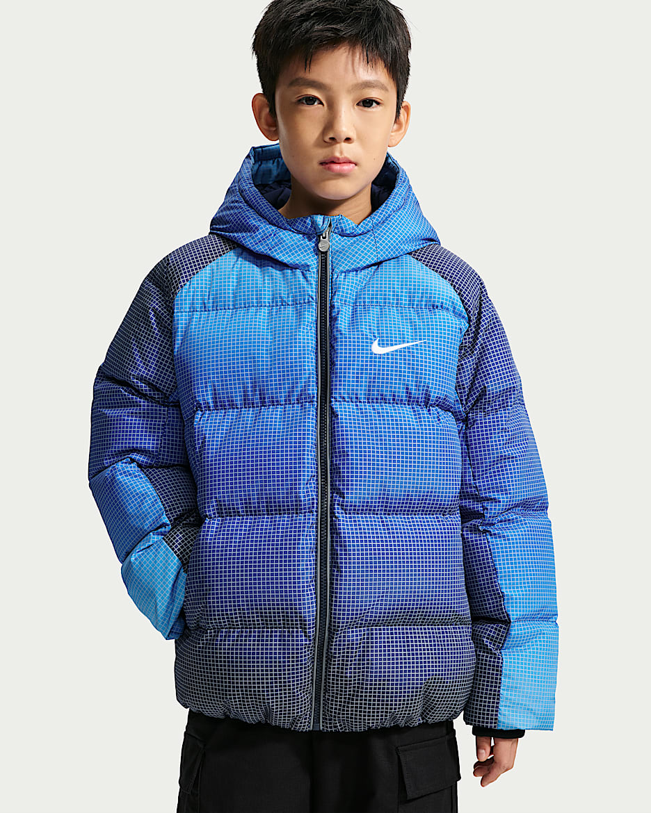 Nike 大童反光细节羽绒夹克 - 深藏青