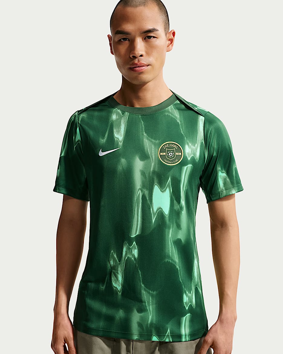 2026 赛季浙江足球俱乐部 Nike Dri-FIT Academy Pro 男子速干赛前上衣 - 峡谷绿/光辉绿/白色