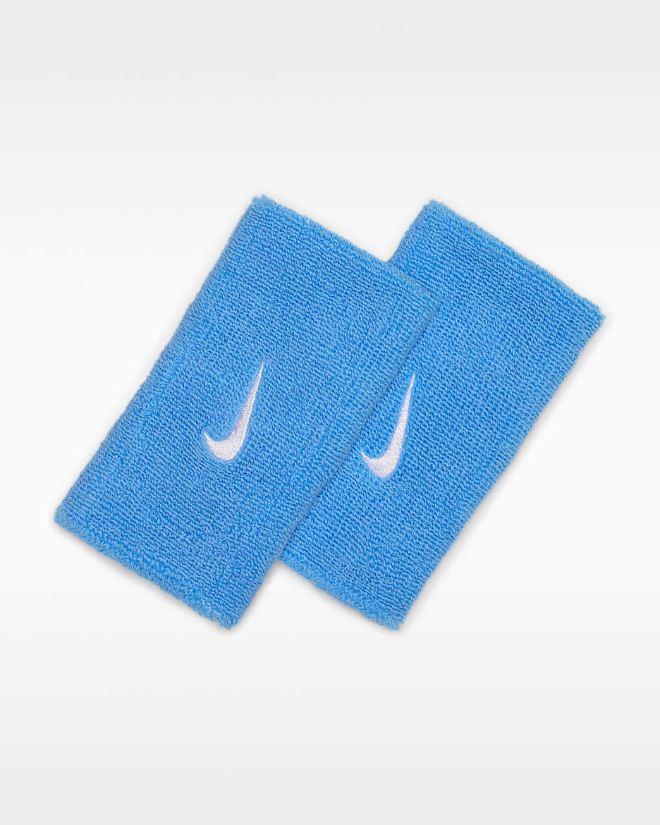 Nike Swoosh Doublewide 2.0 护腕(1 对) - 大学蓝/白色