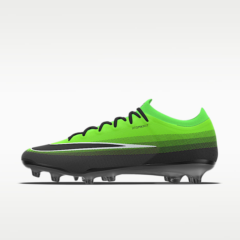 Nike Mercurial Vapor 17 Elite By You 专属定制 AG 人造草地低帮足球鞋 - 冲击绿/黑