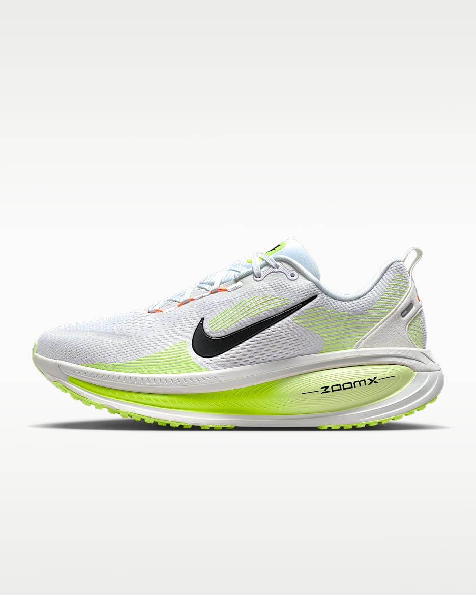 Nike Vomero 18 耐克迈柔男子公路跑步鞋 - 白色/荧光黄/微黄绿/黑
