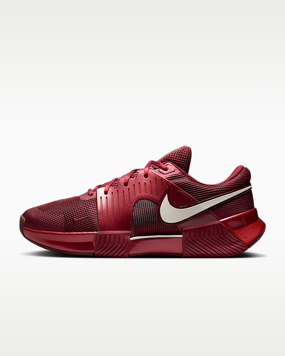 Nike GP Challenge 1.5 PRM 男子硬地球场网球鞋 - 队红/闪亮绿/淡象牙白
