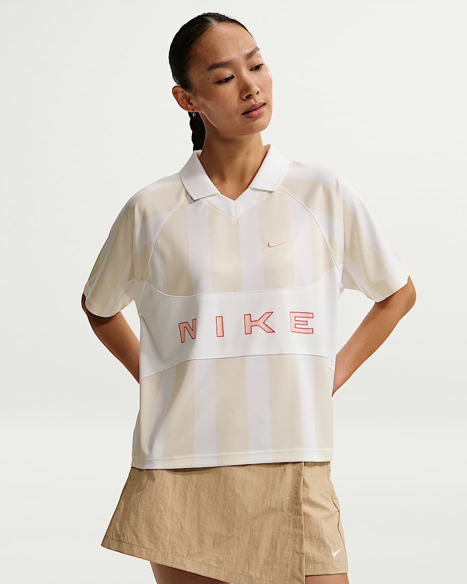Nike Sportswear 女子 Oversize 风球衣 - 粉白/白色/白色/橙粉