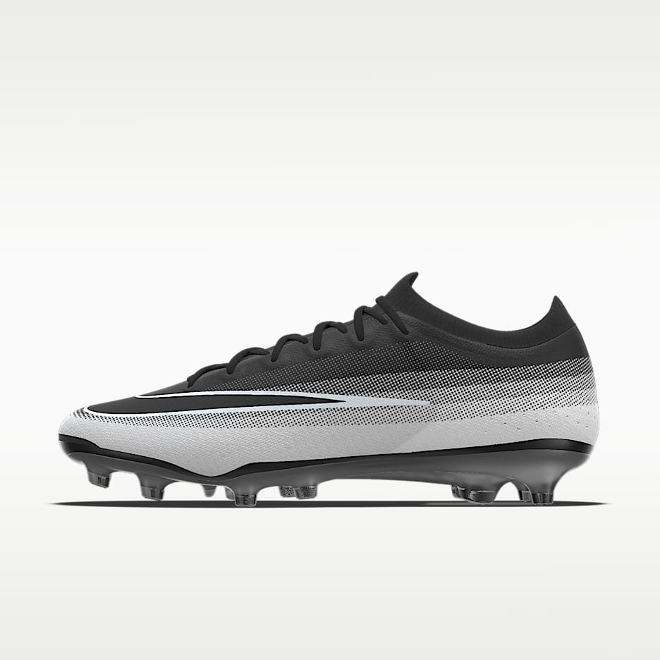 Nike Mercurial Vapor 17 Elite By You 专属定制 AG 人造草地低帮足球鞋 - 黑/白色