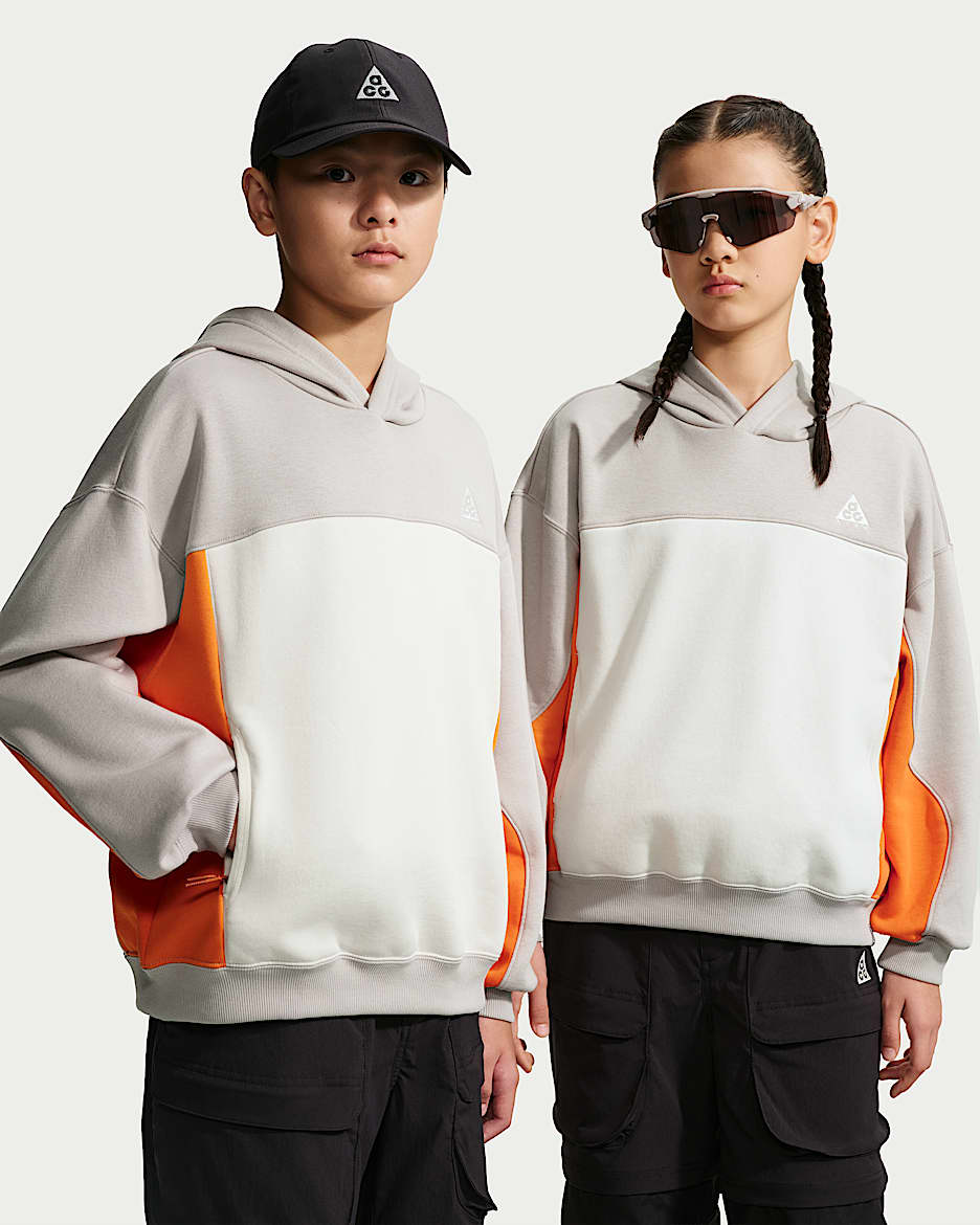 Nike ACG 大童加绒连帽衫 - 大学灰