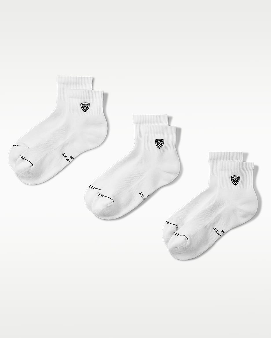 Nike Everyday Elevated 速干高尔夫运动短袜(3 双) - 多色
