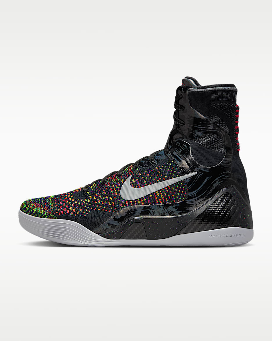 Kobe IX Elite High Protro 科比男/女实战篮球鞋 - 黑/亮深红/荧光黄/金属银