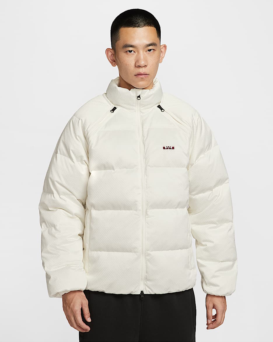 LeBron Therma-FIT 詹姆斯男子羽绒夹克 - 帆白/暗队红