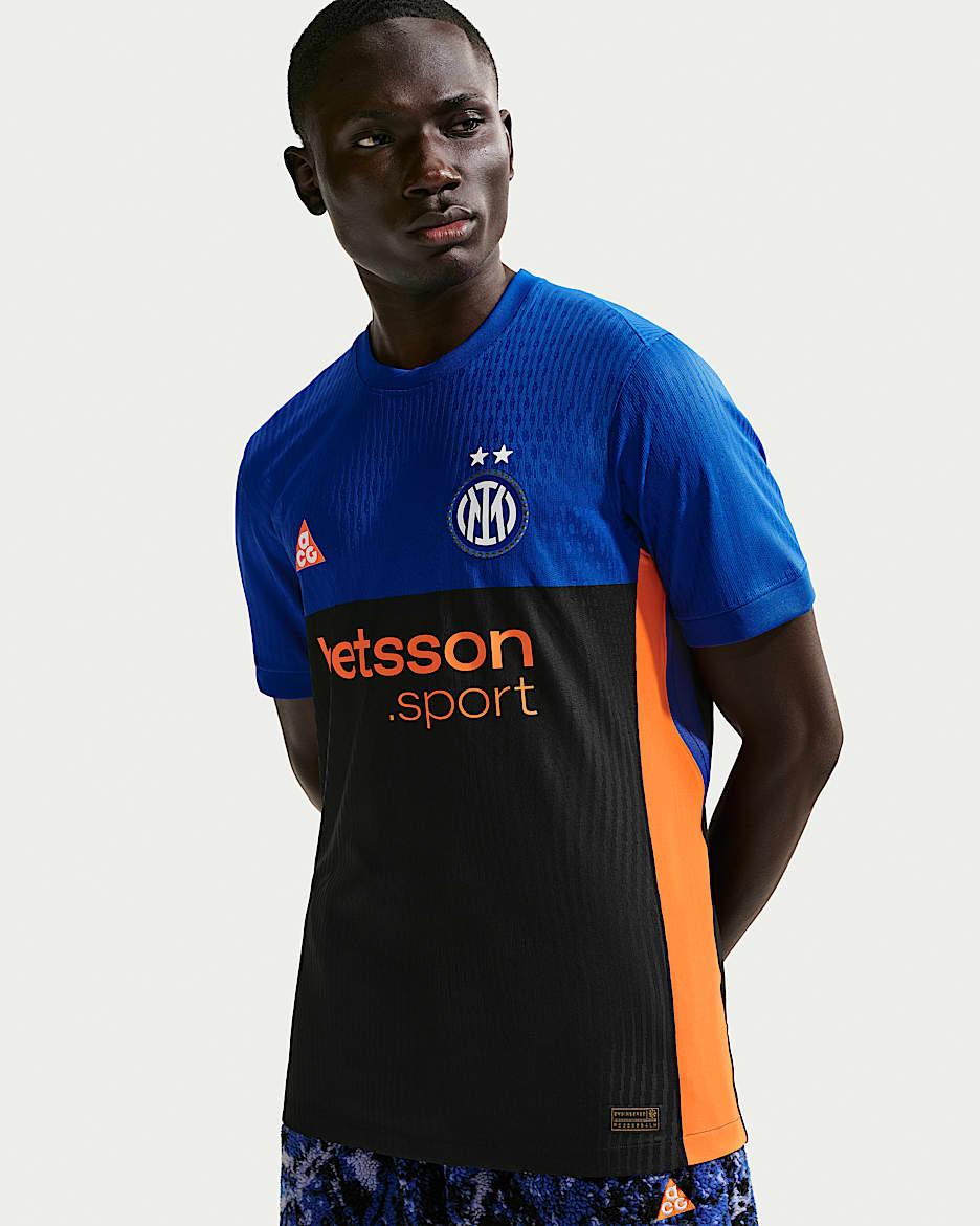2026 赛季国际米兰 x ACG SE 球员版 Nike Dri-FIT ADV 男子速干短袖足球球衣 - 超蓝/黑/安全橙