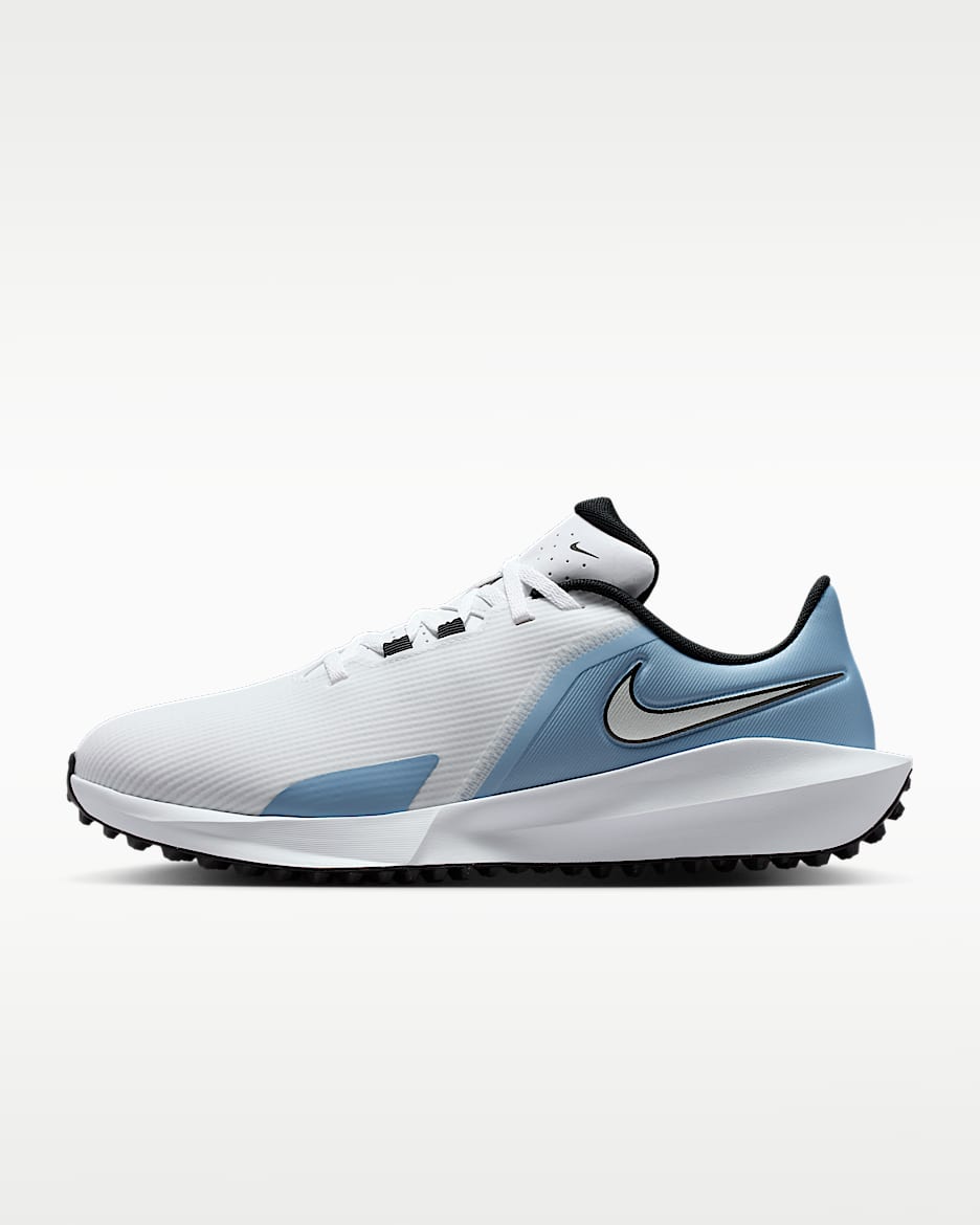 Nike Infinity G NN 男/女高尔夫球鞋（宽版） - 白色/工作蓝/金属银