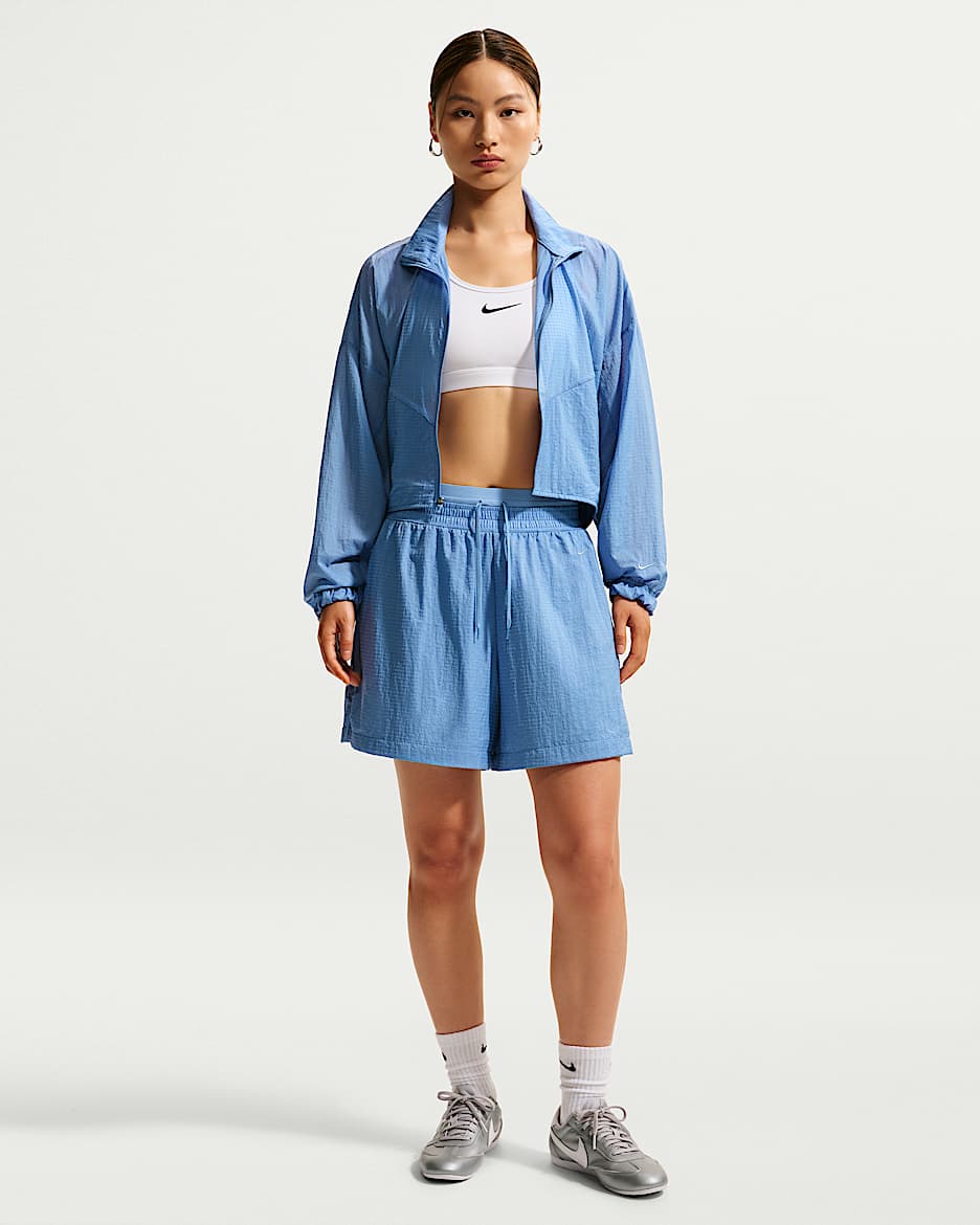 Nike Sportswear 女子宽松高腰轻盈不易撕裂短裤 - 工作蓝/工作蓝