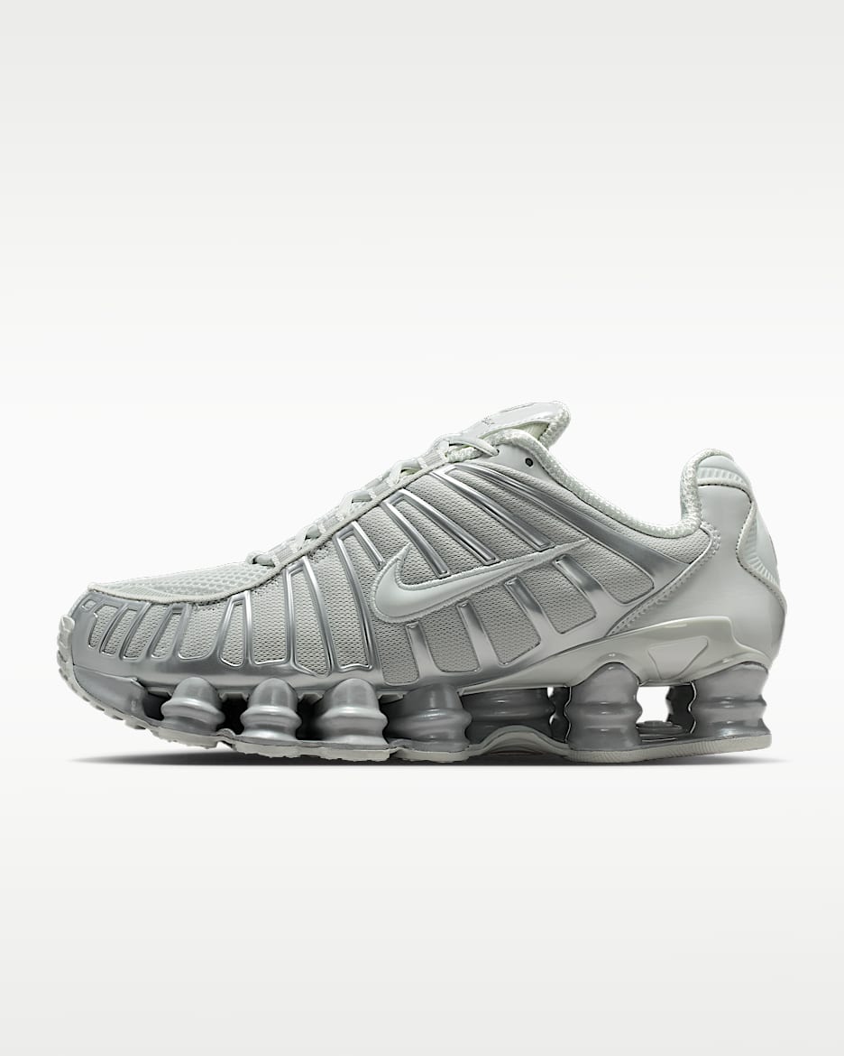 Nike Shox TL 女子反光装饰气柱运动鞋 - 尘光子色/金属银/尘光子色
