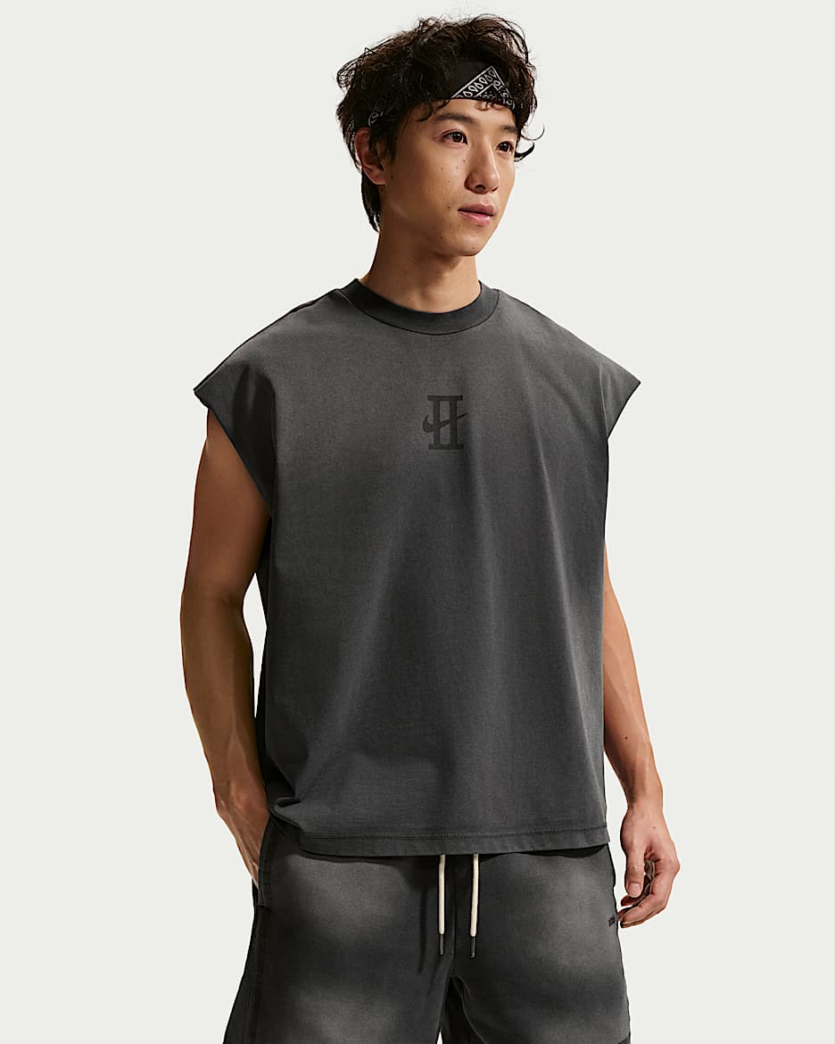 Book Standard Issue 德文布克耐克篮球小标系列男子无袖比赛上衣 - 黑/黑