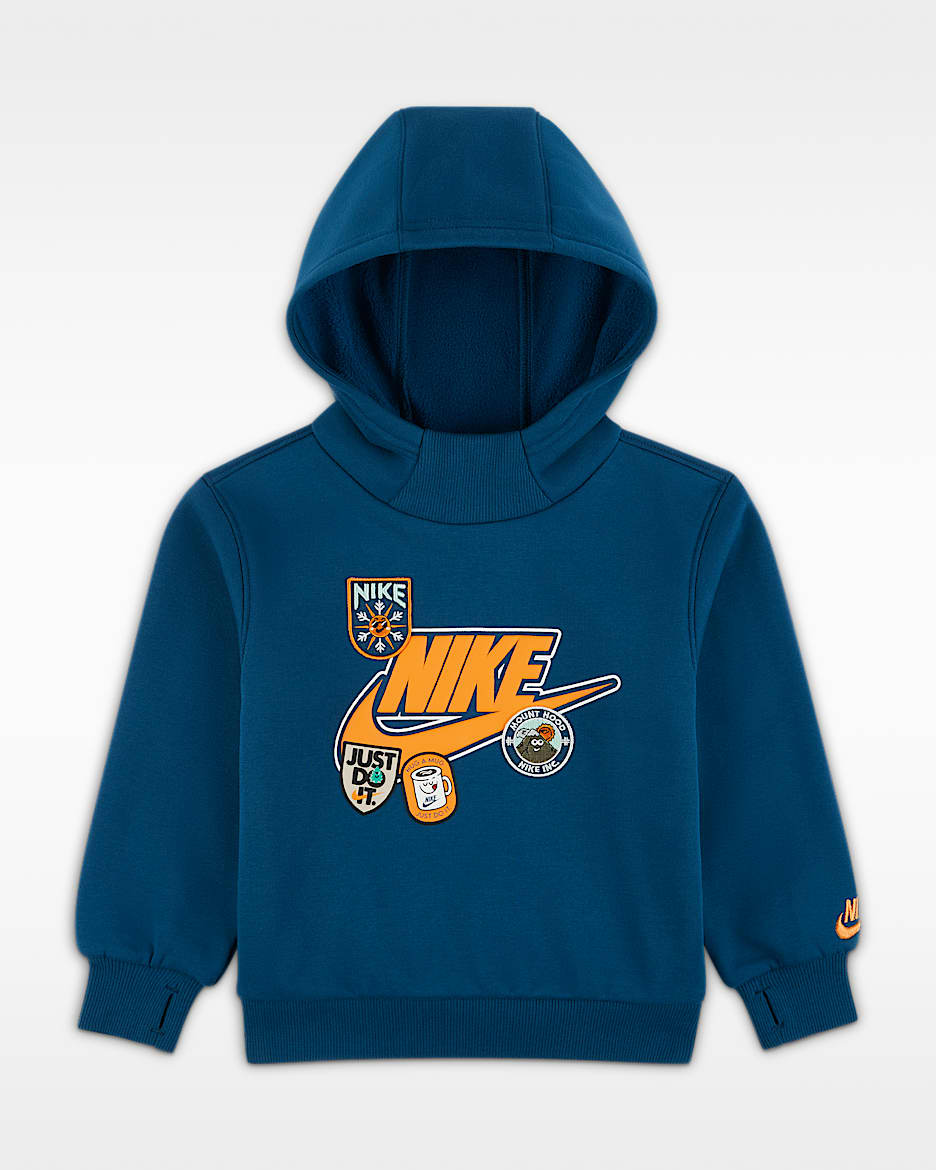 Nike 婴童加绒套头连帽衫 - 力量蓝 (活力蓝)