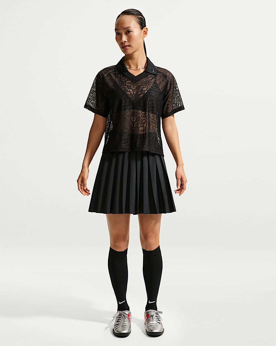 Nike Sportswear 女子褶裥半身裙 - 黑/黑