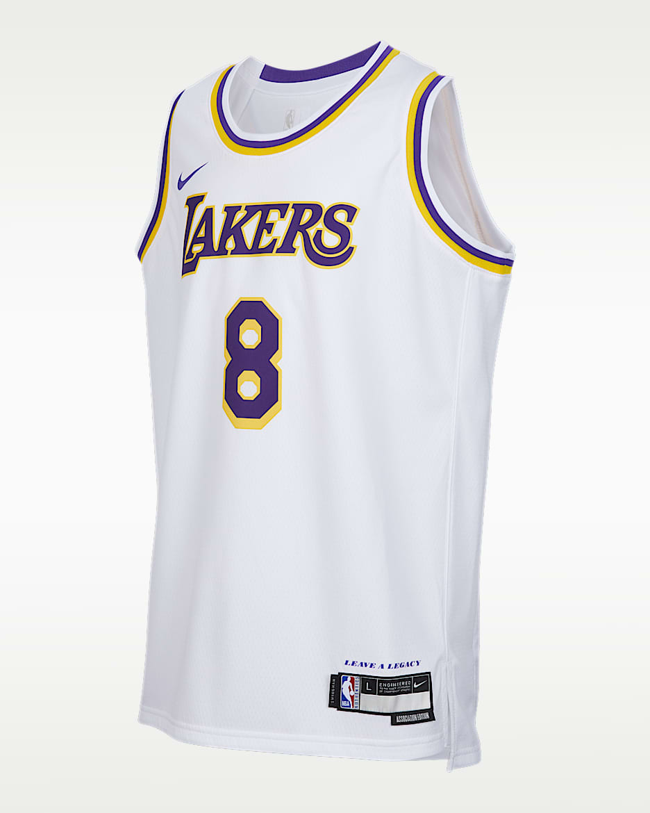 洛杉矶湖人队 Association Edition Nike NBA Swingman Jersey 大童（男孩）速干球衣 - 白色