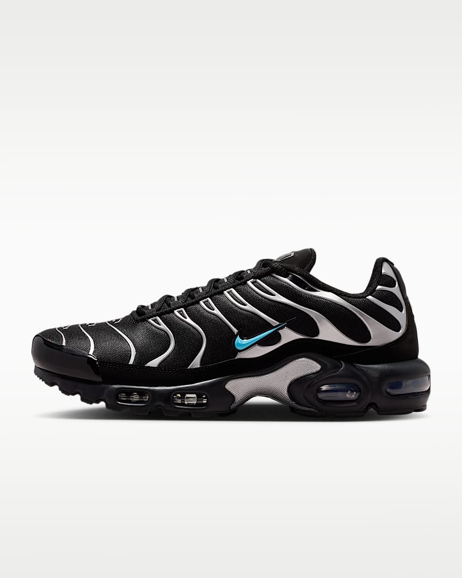 Nike Air Max Plus Premium "Scorpion" 男子运动鞋 - 黑/金属铬色/伽马蓝