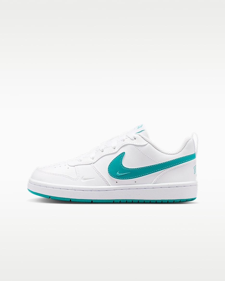 Nike Court Borough Low 耐克酷菠萝大童运动鞋 - 白色/能量绿
