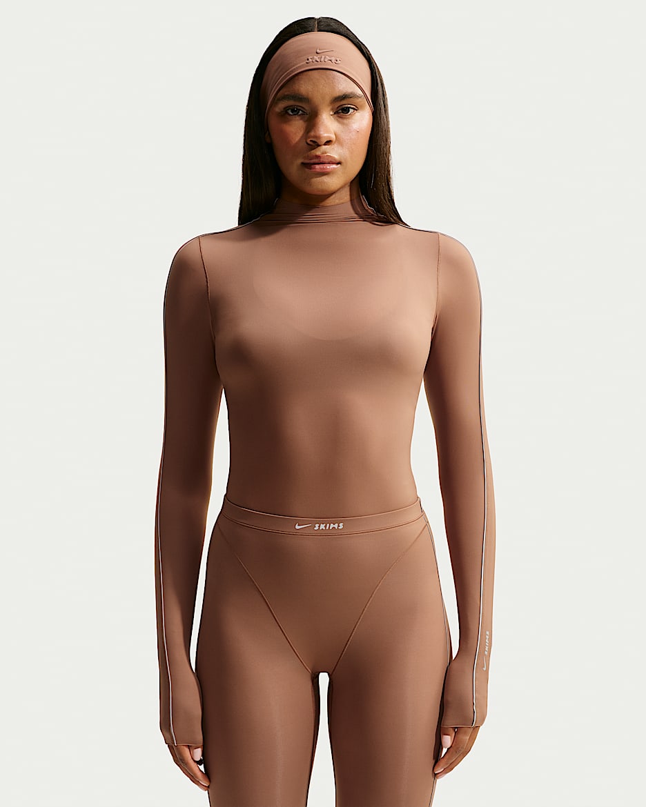 NikeSKIMS Weightless 女子速干企领长袖上衣 - NSKM Carob Brown