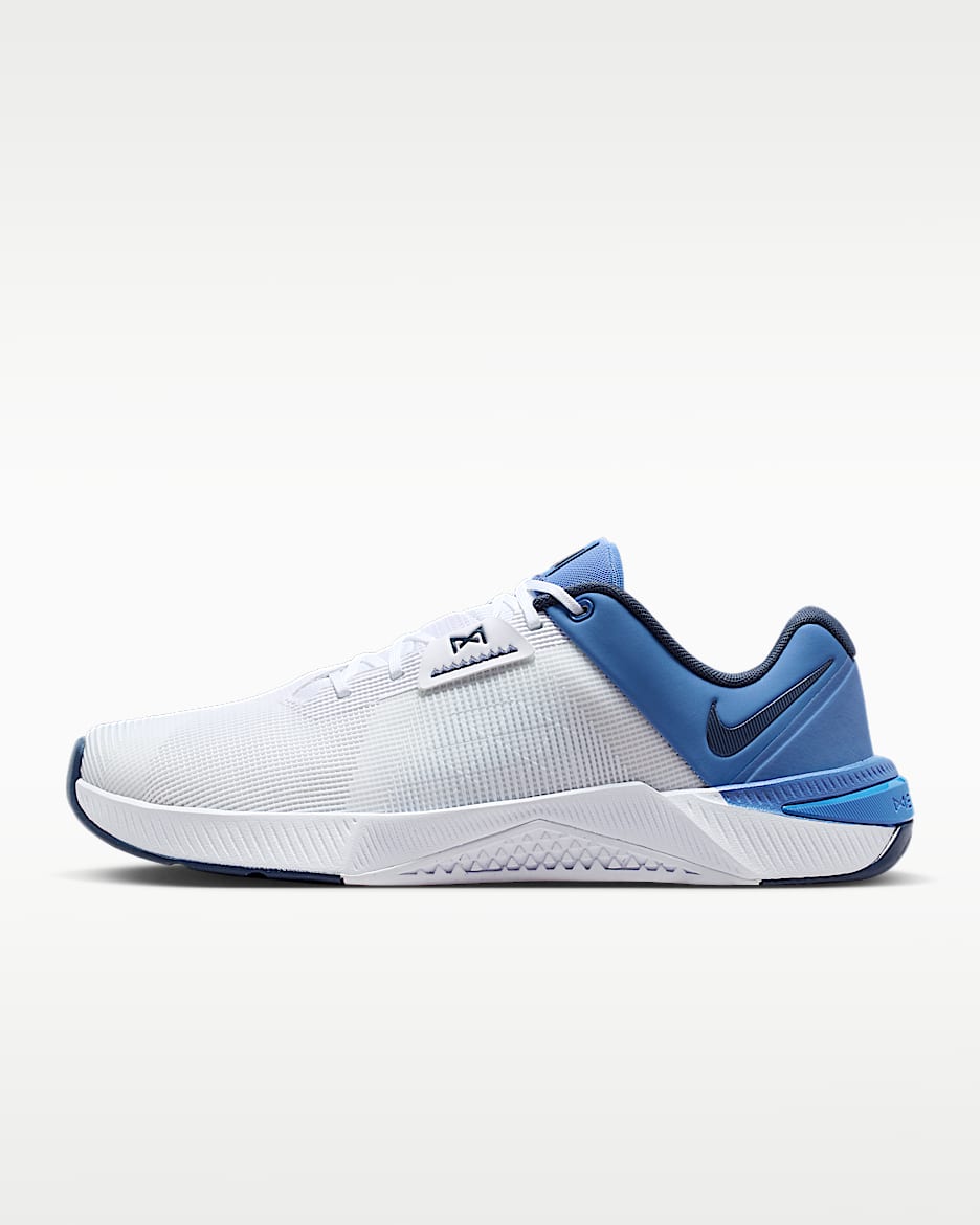Nike Metcon 10 男子训练鞋力量训练 - 白色/风暴靛青/荧光黄/闪电蓝