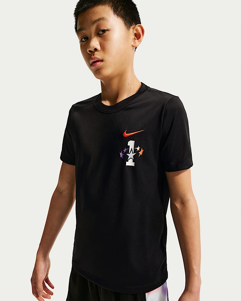 Nike Dri-FIT 大童速干篮球T恤 - 黑