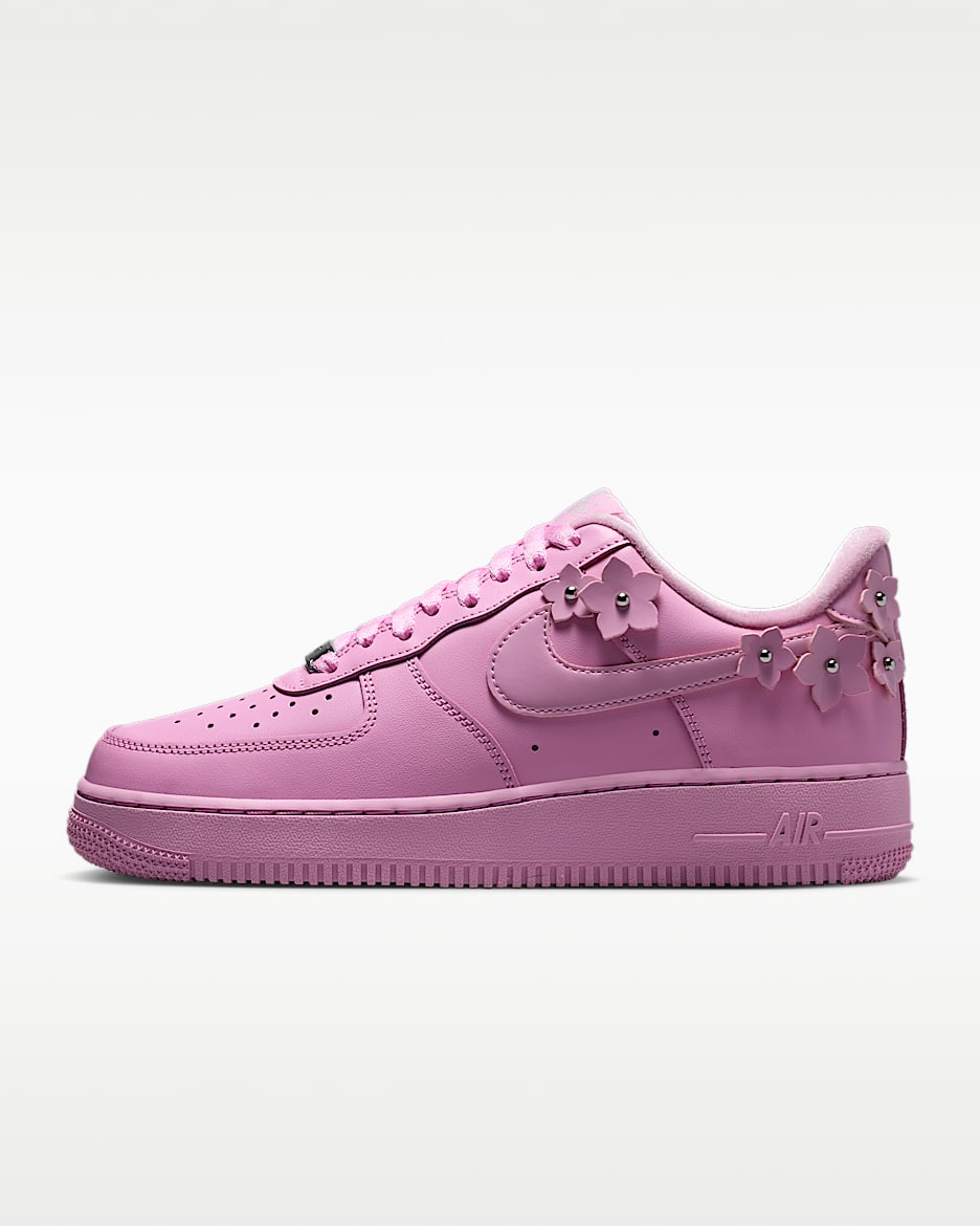 Nike Air Force 1 '07 "Florette" 女子空军一号运动鞋 - 上升粉/泡沫粉/金属银/上升粉