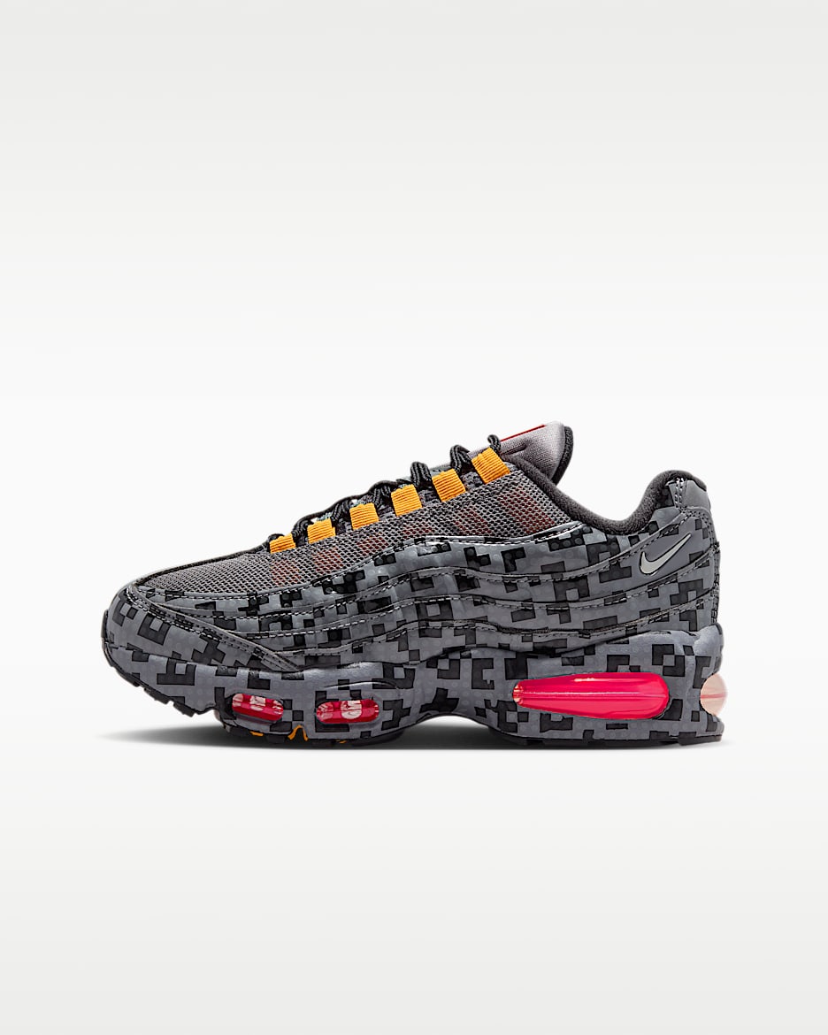 Nike Air Max 95 x LEGO® Collection 大童运动鞋 - 烟灰/黑/大学金/金属银