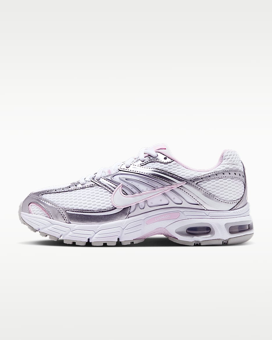 Nike Air Max Moto 2K 女子反光装饰运动鞋 - 白色/金属银/泡沫粉/白色