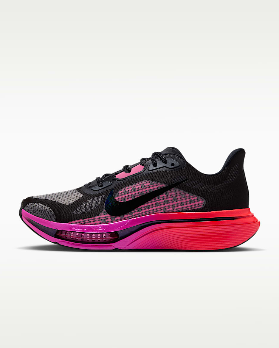 Nike Pegasus Plus 2 耐克超级飞马女子公路跑步鞋 - 黑/透明粉/激光红/黑