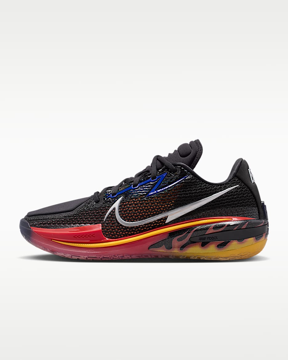 Nike G.T. Cut EP 男/女篮球鞋 - 黑/黑/大学金/金属银