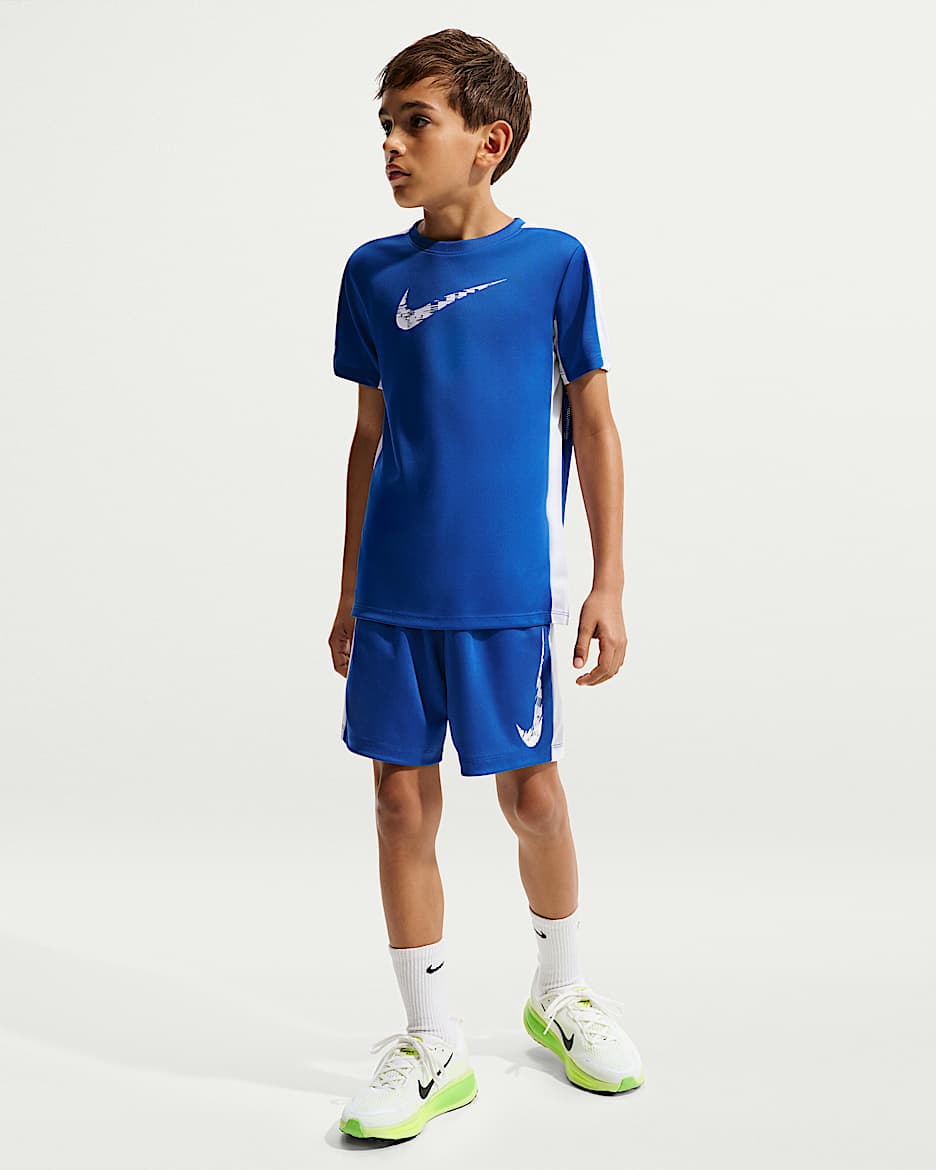 Nike Trophy23 Dri-FIT 大童（男孩）速干短裤 - 游戏宝蓝/白色/白色