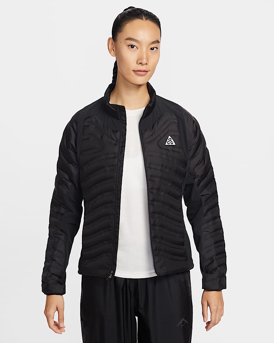 ACG Lava Loft Therma-FIT 姚妙同款女子 750 蓬羽绒拼接夹克 - 黑/黑/黑/山峰白
