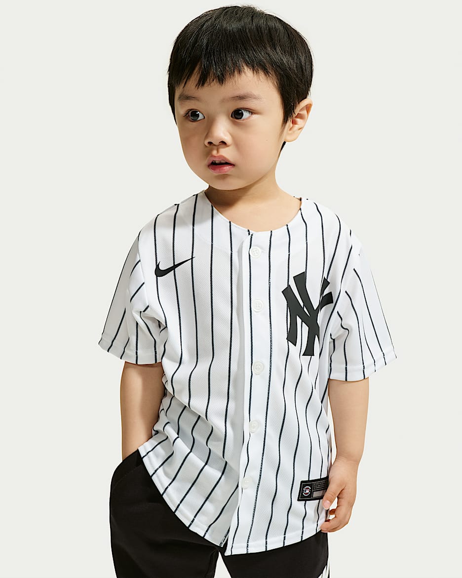 纽约洋基队主场 Nike MLB 幼童球衣 - 白色
