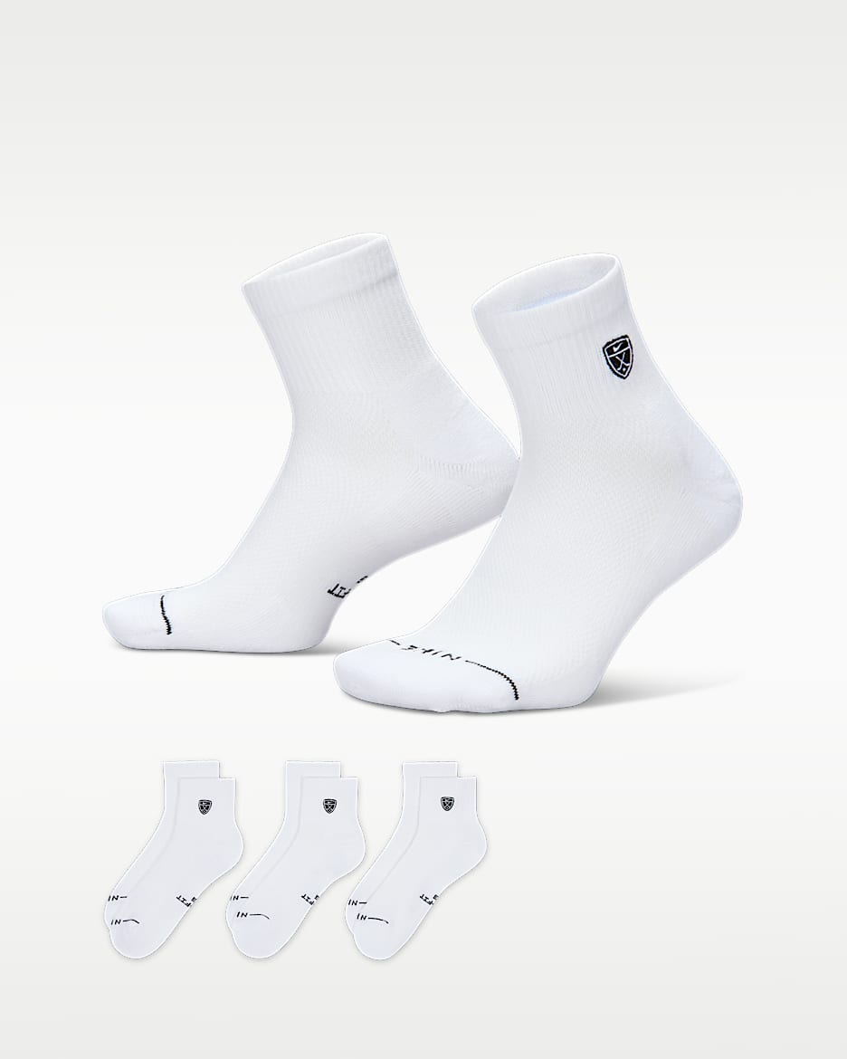 Nike Everyday Elevated 速干高尔夫运动短袜（3 双） - 多色